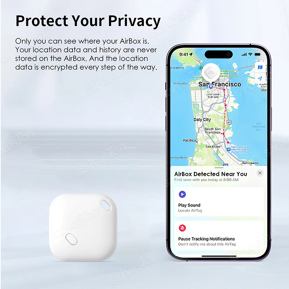 Mini rastreador GPS etiqueta inteligente Compatible con iOS Find My APP localizador Global buscador antipérdida para llaves de mascota de coche cartera maleta iTag - imagen 4