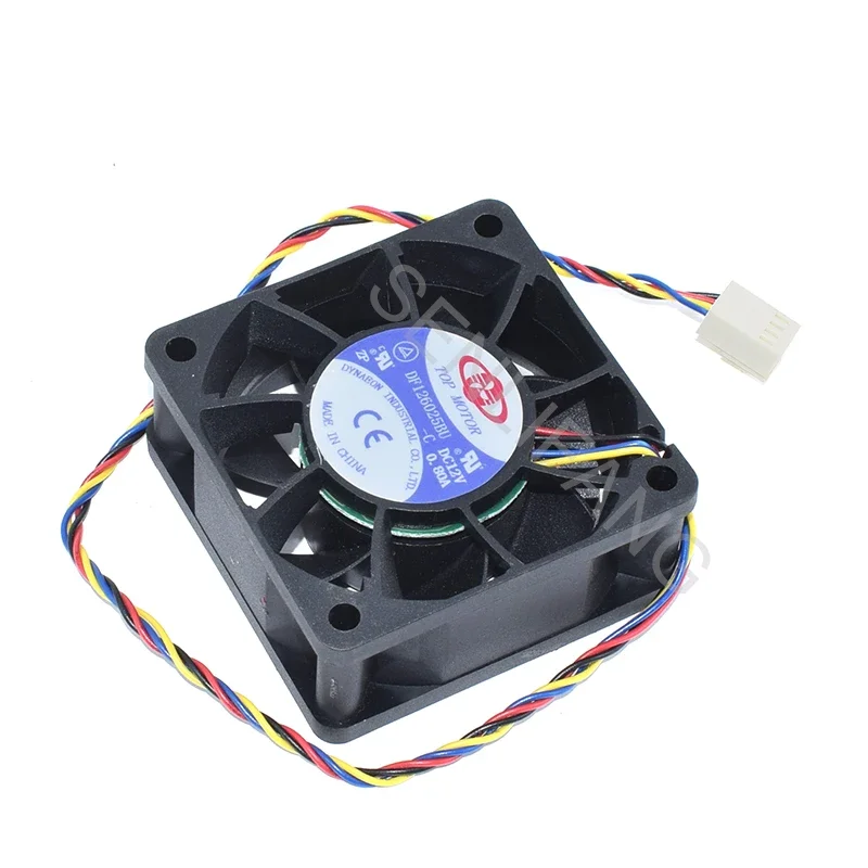 Ventilador de 6CM para MOTOR superior DF126025BU DC12V 0.80A 60x60x25MM, servidor de refrigeración cuadrada, 4 líneas, nuevo