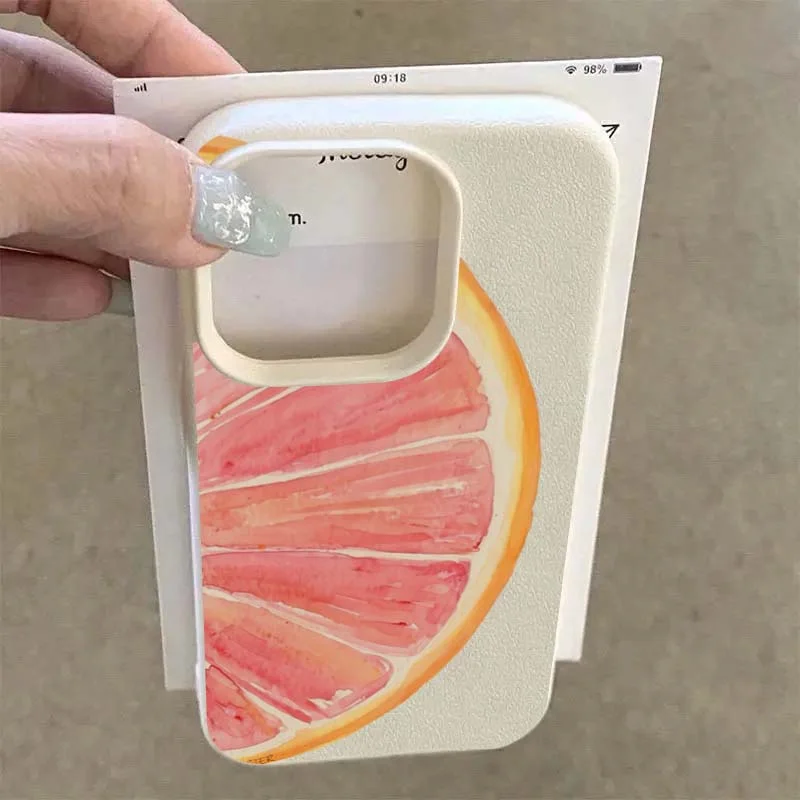 Minalis-funda de teléfono con frutas pintadas a mano, acuarela, para iPhone 16, 15, 14, 13, 12, 11 Pro Max, XS, X, XR, 16 Plus, 16E, funda de silicona suave - imagen 4