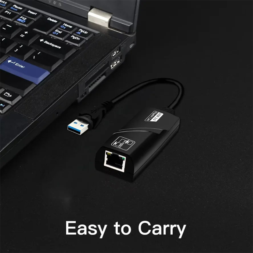 Tarjeta de red con cable USB 3,0 de 10/100/1000Mbps, convertidor adaptador USB a Rj45 Lan Ethernet Gigabit para PC, portátil, MacBook, Windows 10