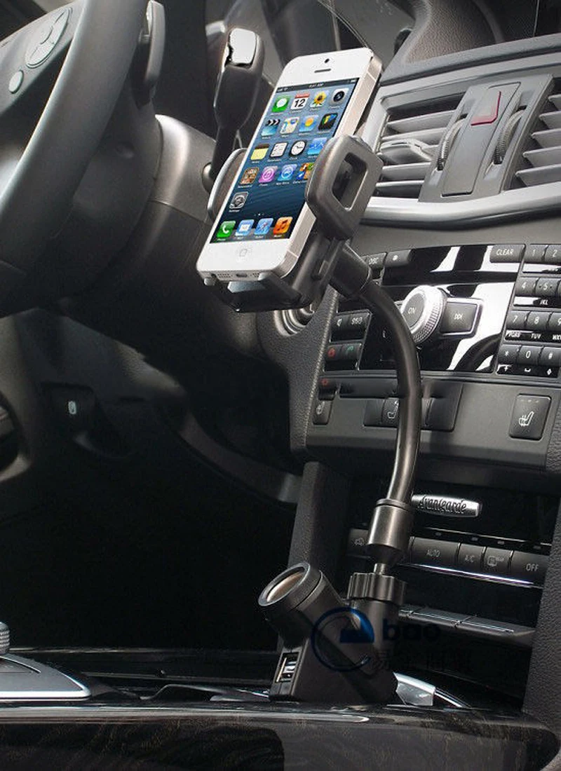 Mechero USB Dual para coche, soporte de teléfono con cargador USB para iPhone 14, 13, 12, 11, X, 7, 8 Plus, Samsung Galaxy S22, S21, S20, etc.