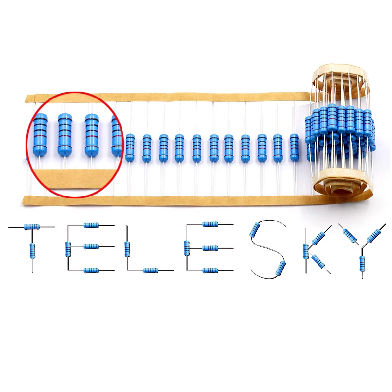 20 piezas resistencia de película metálica de 3W 1% 1Ω - 1MΩ 10 47 100 120 150 220 300 330 470 910 1K 2,2K 4,7K 10K 15K 20K 47K 100K 220K 470K ohm - imagen 3