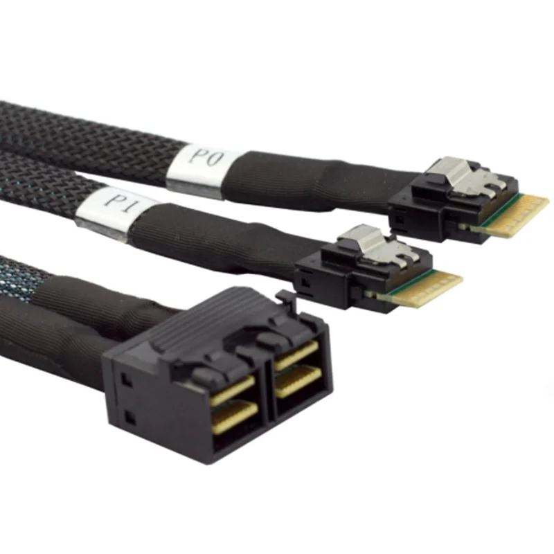 MINI SAS HD SFF-8643 8I, convertidor 2X Slimline SAS SFF-8654 4I, cable de conexión de servidor - imagen 4