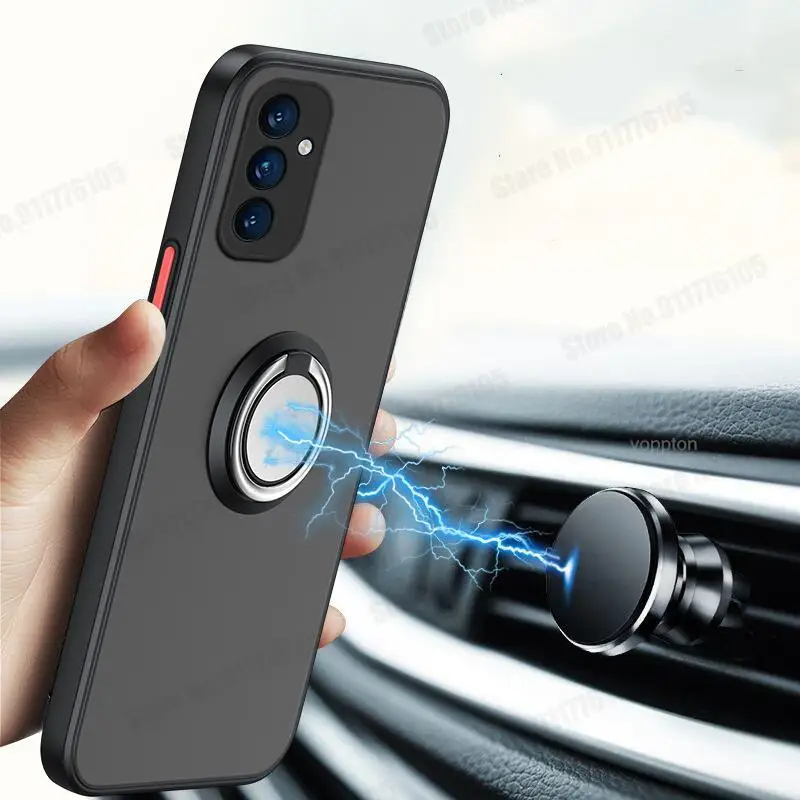 Funda con anillo Ultra magnético a prueba de golpes para Samsung S23 Galaxy S22 Plus S21 S20FE Note 20, funda dura mate Ultra agradable a la piel - imagen 3