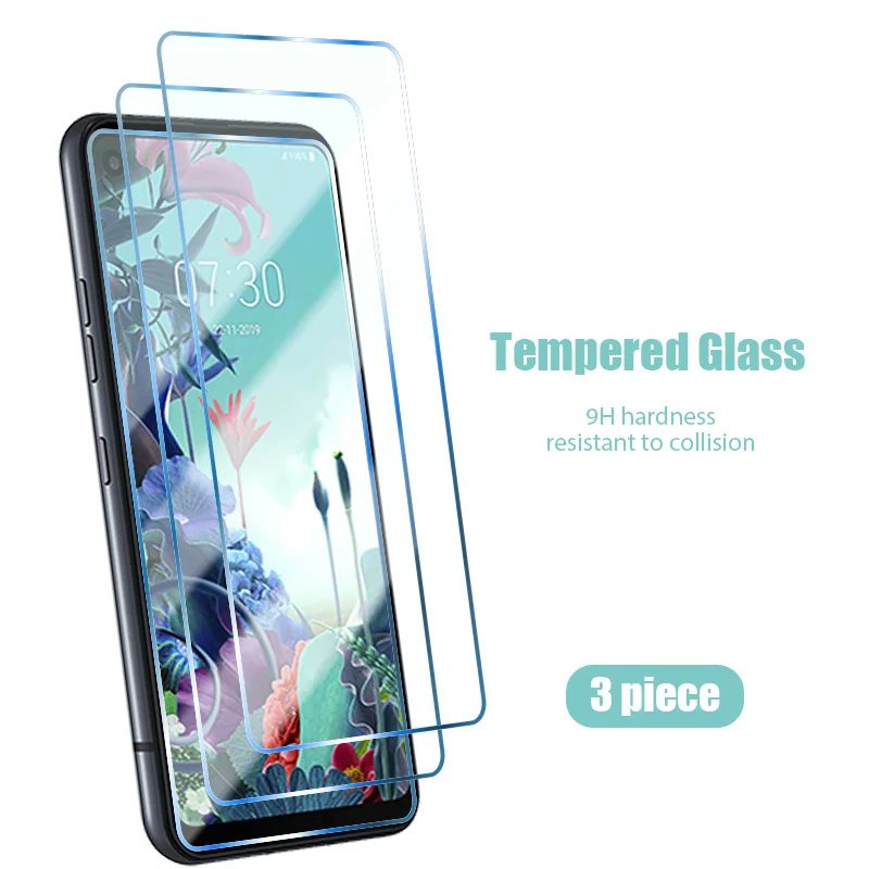 Protector de pantalla de vidrio templado para LG K61, K51S, K50S, K50, K41S, K40S, K40, K30, 2019, K11, K20 Plus, 3 piezas, 9H