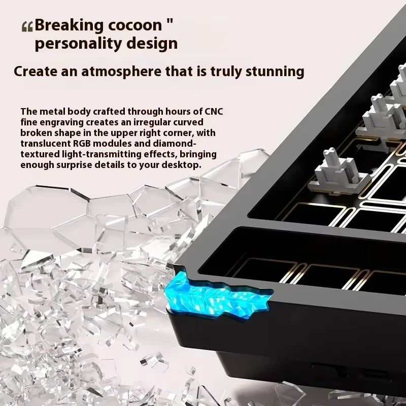 Kits de teclado numérico Weikav Stars21 V2 PLUS, Teclado mecánico inalámbrico RGB, intercambio en caliente, Kits de aluminio de tres modos, teclado para juegos, deportes electrónicos, nuevo - imagen 4