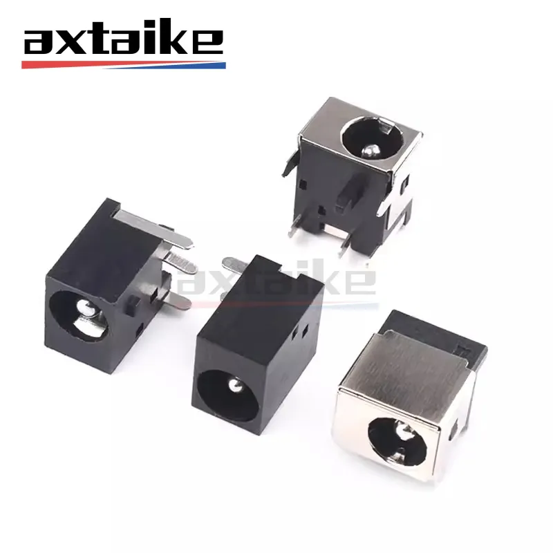 10 Uds DC044 DC-044A 5,5 × 2,1mm 5,5 × 2,5mm conectores CC enchufe de Metal conector hembra portátiles toma de corriente cuadrada 5,5*2,1mm 5,5*2,5mm