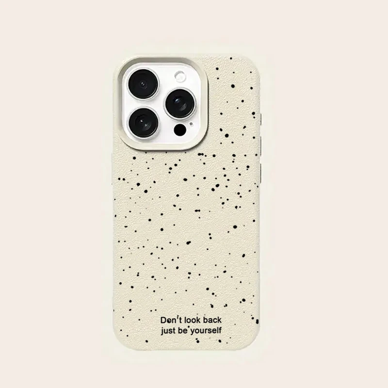 Funda de teléfono con textura de lichi y patrón de lunares negros bonitos para iPhone 17 Pro Max 11 12 13 14 15 16 Plus 17 Air X XS XR, funda suave - imagen 4