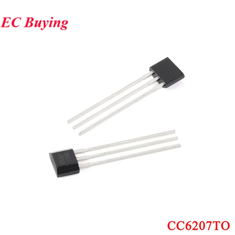 5 uds/1 ud A1324LUA-T A1324LUA A1324 324 SIP-3 Sensor de efecto Hall lineal de bajo ruido con salida analógica CC6207TO CC6207 TO-92S IC - imagen 2