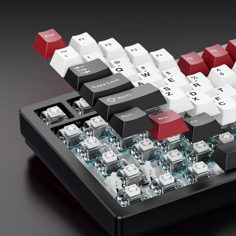 Teclado mecánico FH98 trimododo intercambiable en caliente RGB personalizado CNC Teclado ergonómico de aluminio accesorios de oficina para juegos regalo - imagen 2