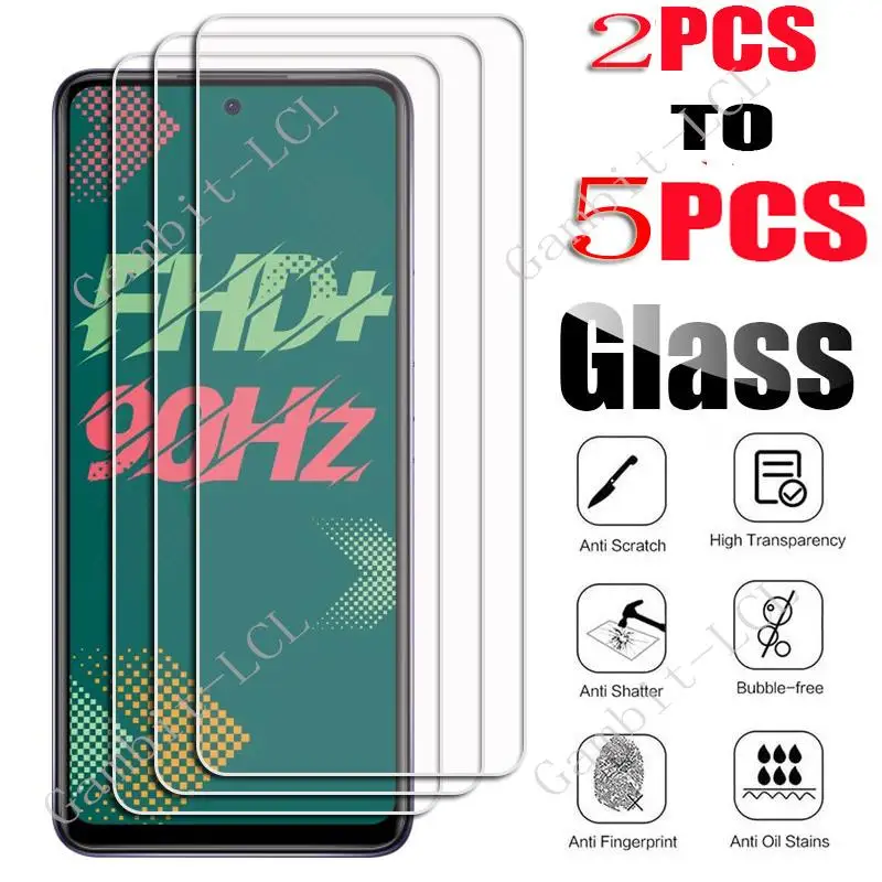 2 uds-5 uds para Infinix Hot 12 Play 12i Smart 6 10S NFC 11S 11 Note 10 Pro ZERO X Protector de pantalla cubierta de película de vidrio templado