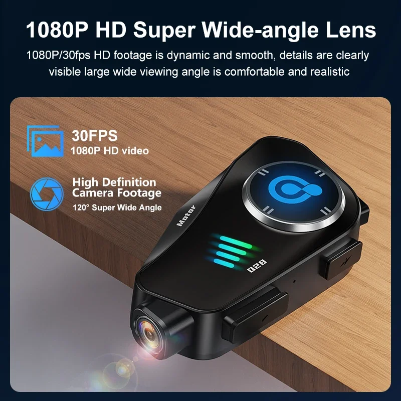 Kebedumei-auriculares para casco de motocicleta, videocámara de vídeo de 1080P, grabadora de cámara Wifi, DVR, llamada con manos libres inalámbrica, HD, resistente al agua - imagen 2