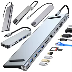 Estación USB-C Multipuerto con HDMI, Ethernet y Triple Pantalla