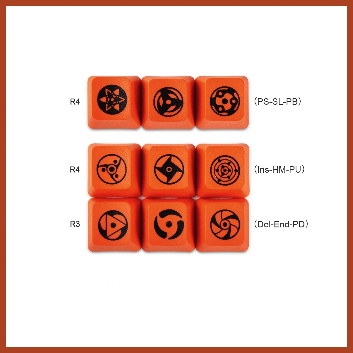 Teclas de Color PBT de sublimación caliente para teclado mecánico RGBY WASD Arrow, teclas ESC, Narotu dargan-ball, gorra de tecla de Anime de una pieza - imagen 4