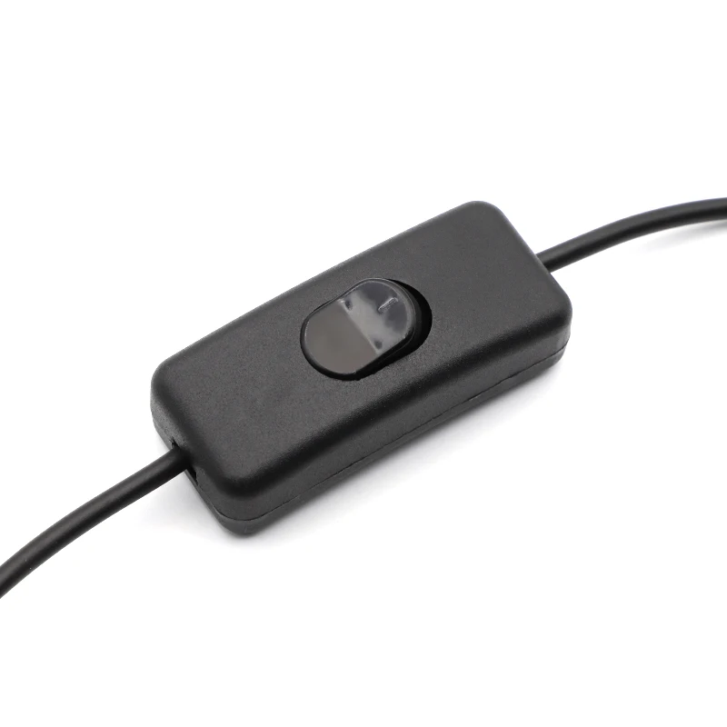 Cable USB con interruptor de encendido/apagado, palanca de extensión para lámpara USB, ventilador LED USB, línea de alimentación, adaptador duradero, negro/blanco, 1 Uds. - imagen 5