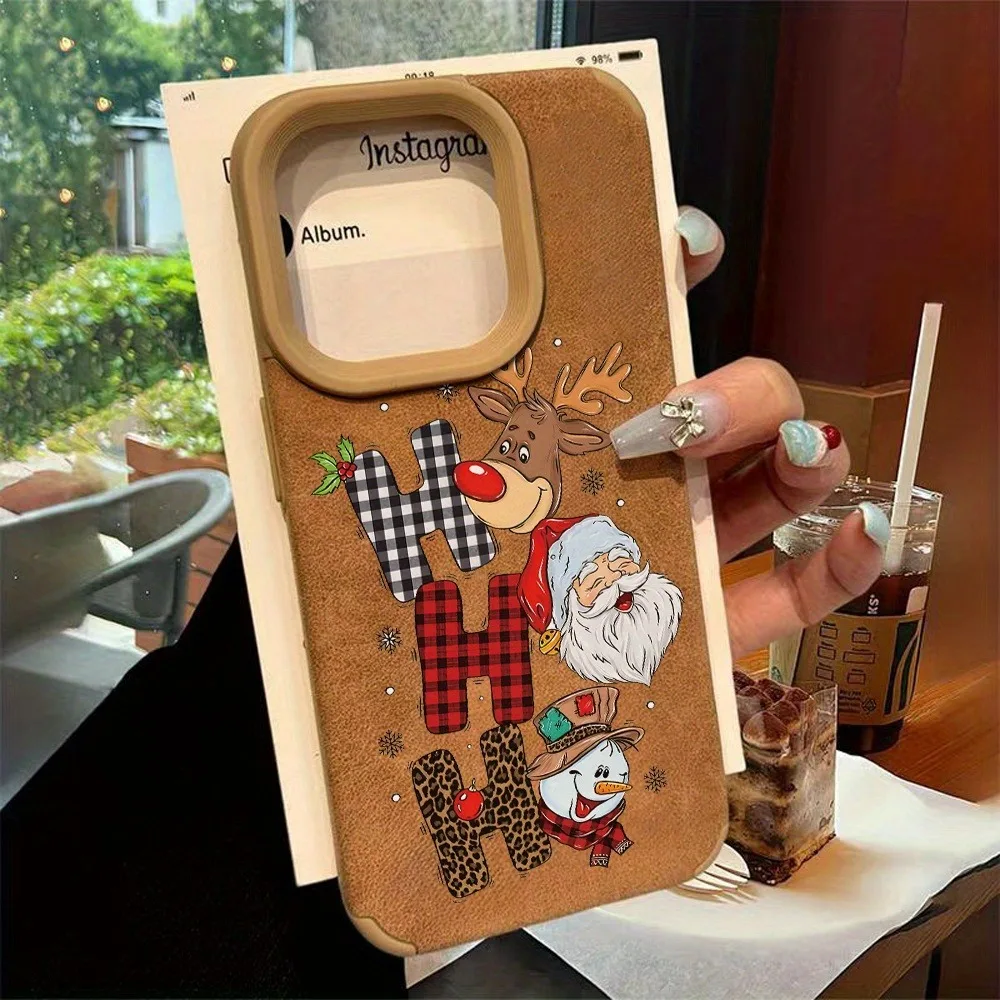 Funda de teléfono festiva con temática navideña para iPhone 17 16 11 13 12 14 15 Pro Max XS X XR 16PRO 16PLUS 17 Air, funda suave a prueba de golpes - imagen 3
