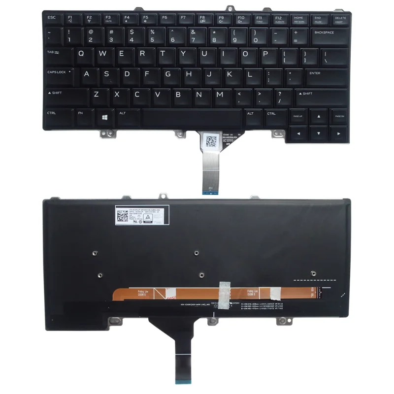 Retroiluminación del teclado del ordenador portátil de repuesto original de EE. UU. para Dell Alienware 13 R3 /15 R3 / 15 R4