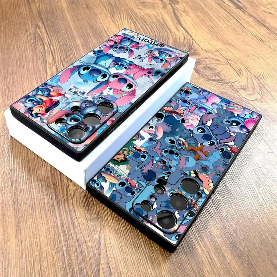 Funda trasera suave para teléfono Samsung Galaxy S24 + S25 Ultra S22 S21 S20 S23 FE S25 + S9 S24 Plus Disney Cute Stitch
