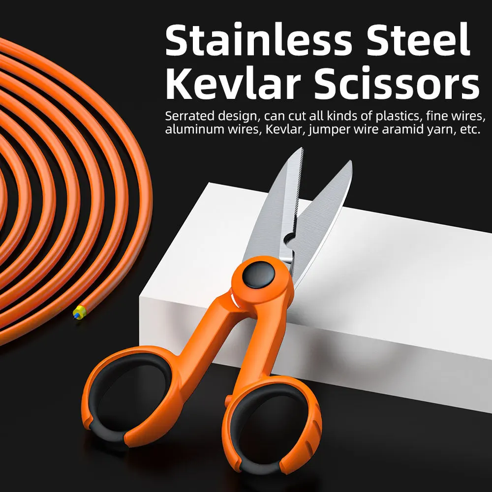 ZoeRax-tijeras cortadoras de fibra óptica, herramienta afilada de pelado de fibra de aramida para cables de puente y coletas, herramienta manual de fibra óptica - imagen 3