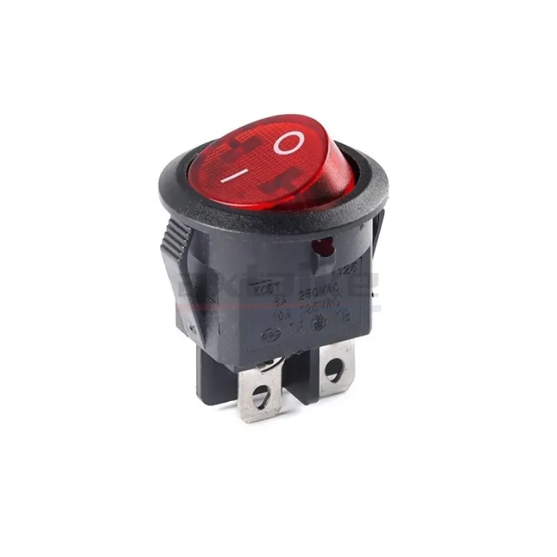 10 Uds apertura 20mm 2/3/4Pin KCD1 palanca basculante Circular interruptor de botón de encendido-apagado negro blanco rojo verde luz - imagen 2
