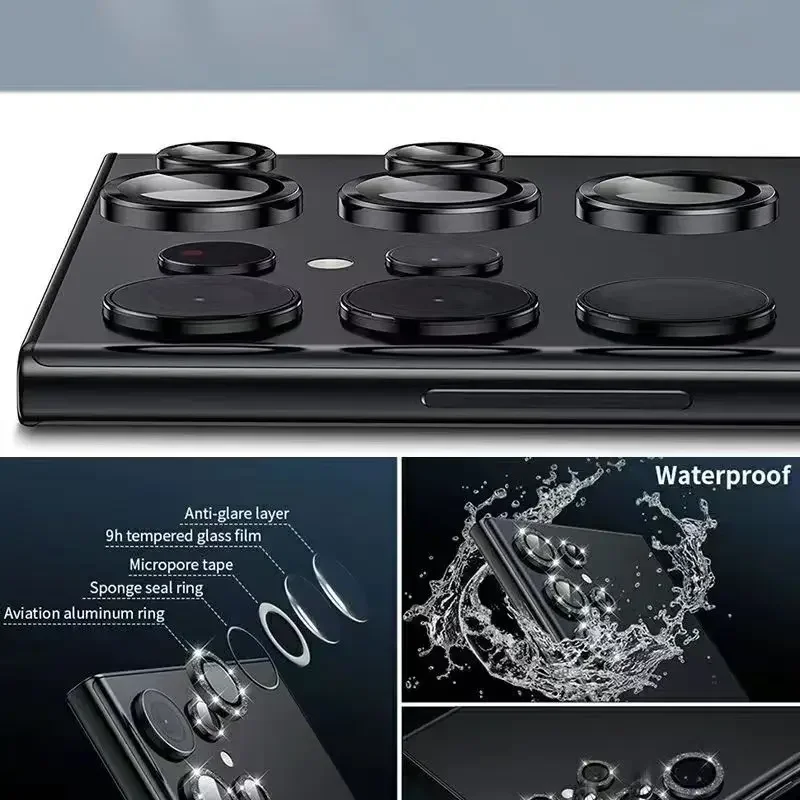 Para Samsung Galaxy S24ultra S24 + S24 Protector de cámara anillo de Metal lente de cristal para Galaxy S24 Ultra 5G S24 tapa de lente trasera - imagen 3