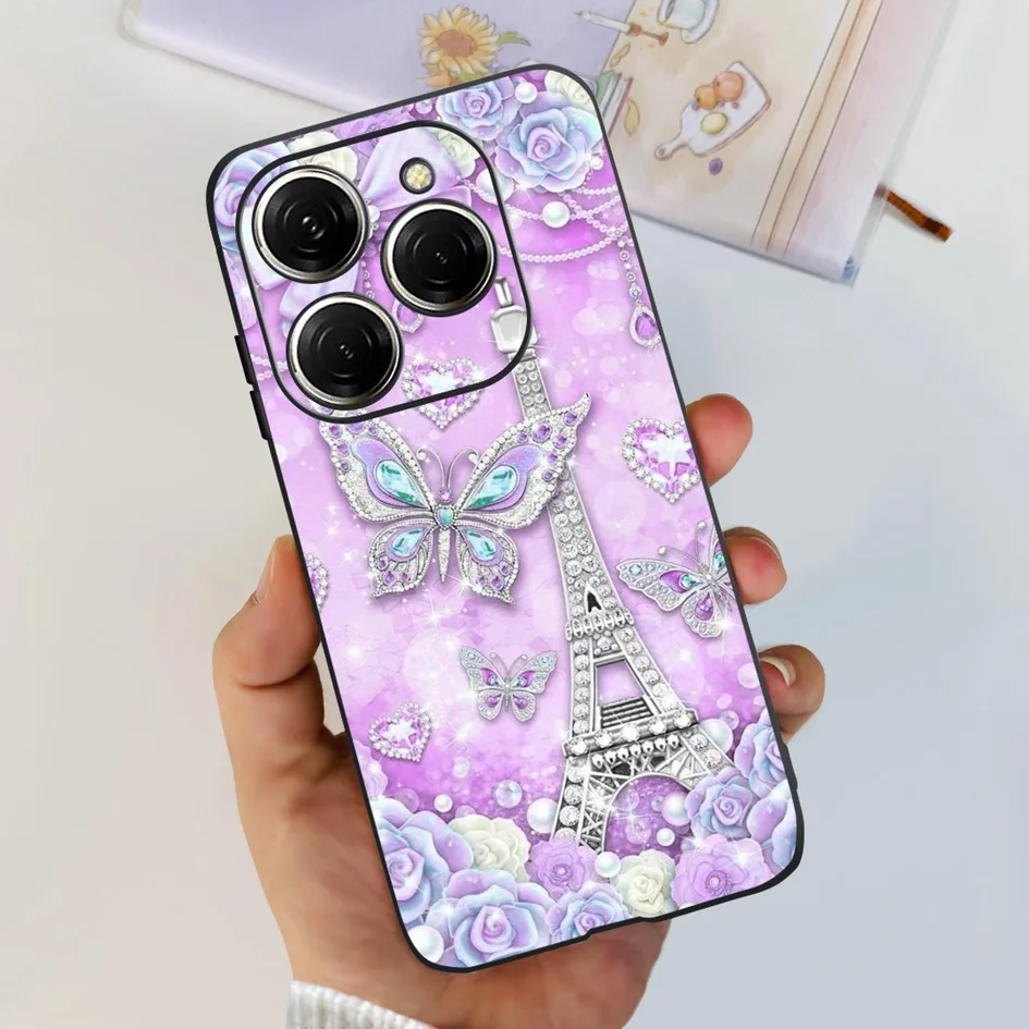 Funda de 6,78 pulgadas para Tecno Spark 20 Pro, cubierta Popular de diente de león con dibujos animados, a prueba de golpes, parachoques KJ6, 2023 - imagen 5