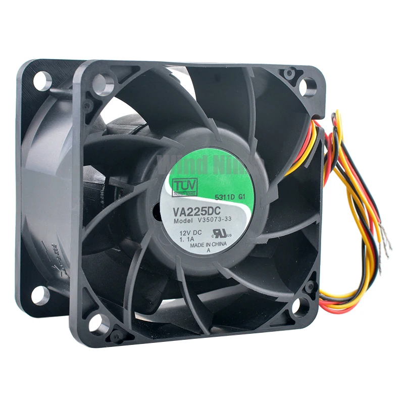 VA225DC V35073-33 ventilador de refrigeración de servidor de alta velocidad 6cm X 60mm DC12V 1.1A 60x60x38mm ventilador de ordenador de disipación de calor óptima - imagen 5