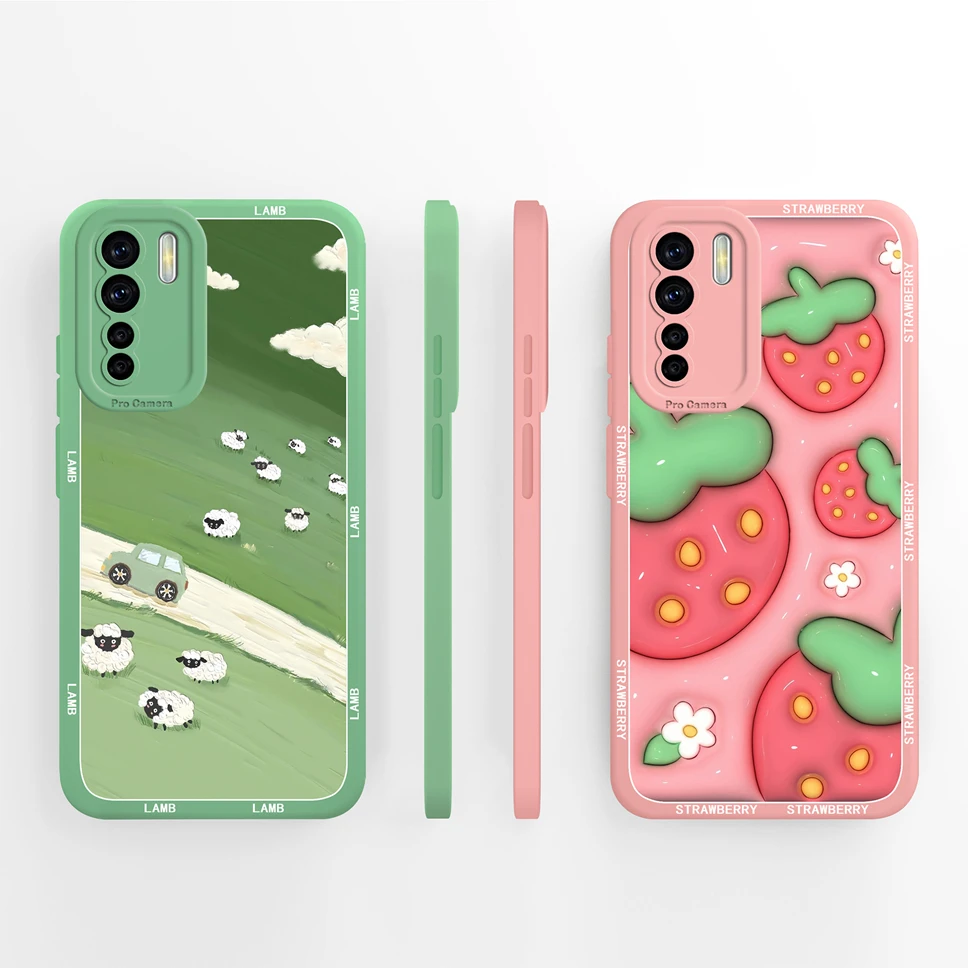 Funda de teléfono para Oppo Reno3 Pro 4G 5G, protección de cámara de dibujos animados, funda de silicona suave para Oppo Reno 3 Pro, parachoques de alta calidad - imagen 4