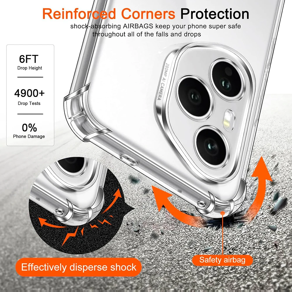 Funda ultrafina suave de silicona a prueba de golpes para Huawei Honor 400 200 90 70 50 Lite Pro 5g funda transparente de Tpu carcasa delgada transparente - imagen 2