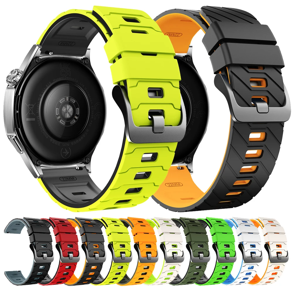 Correa de repuesto para reloj HUAWEI GT6 Pro, 22mm, Correa GT 5 4 3 2 46mm, Garmin Venu 4, 45mm, pulseras deportivas de goma