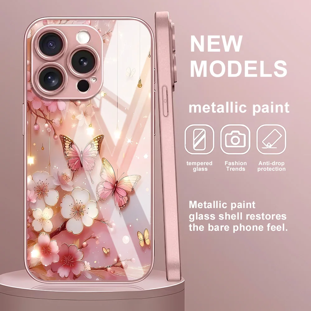 Funda de teléfono de vidrio templado con piedra de mármol para iPhone 17 Pro Max 13 11 16 14 15 12 17 Air 16E XR X Xs 7 8 Plus SE cubiertas a prueba de golpes - imagen 2