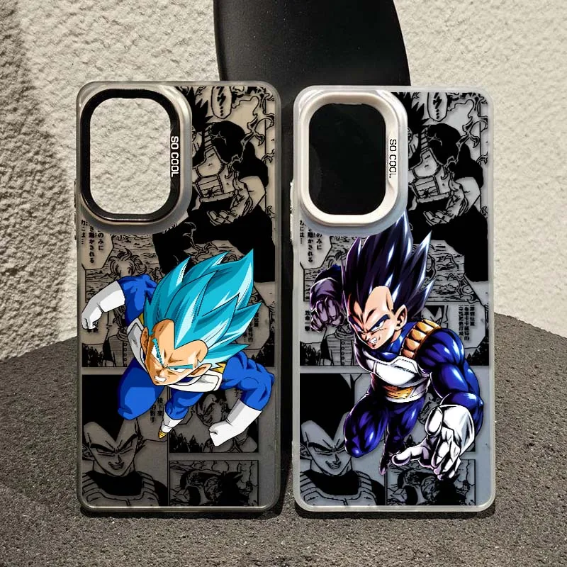Anime d-dragon Ball Cool Vegeta para Redmi Note 14 13 12 11 10 9 8 Pro Plus funda de teléfono plateada colorida