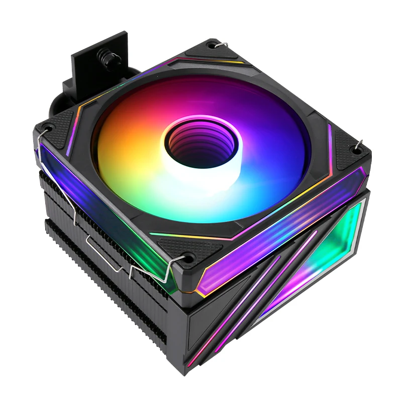BINGHONG 120mm 4 tubos de calor refrigeración silenciosa ventilador RGB enfriador de CPU Compatible LGA115x 1200 1700 1851 2011 2066 AM4 AM5 xeon x79x99 E5 - imagen 5