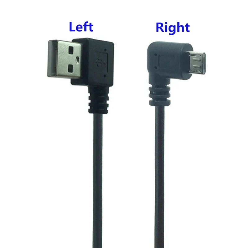 Cable Micro USB para teléfono samsung, Cable USB de 90 grados de ángulo recto, sincronización de datos y carga, tipo A Micro USB, extensor izquierdo de plomo de 0,2 m - imagen 5