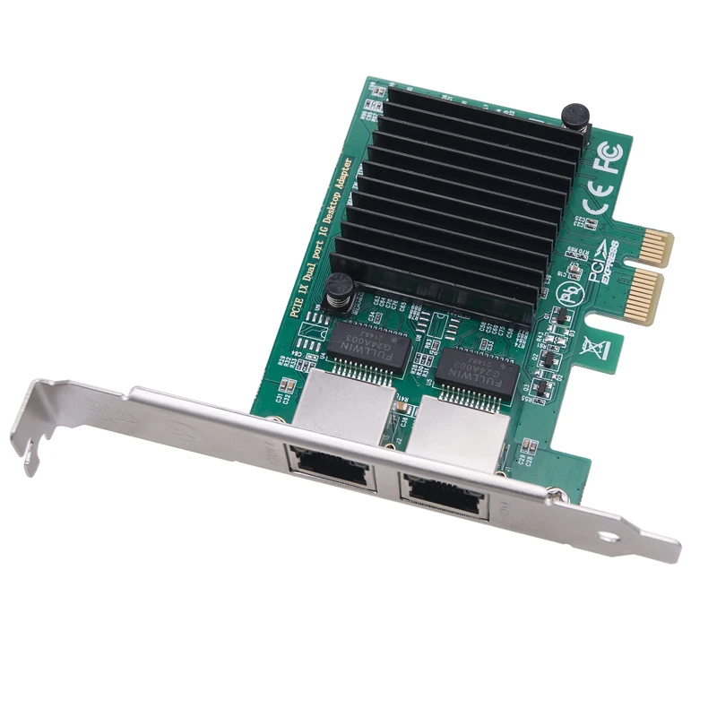 Tarjeta de red de 2 puertos RJ45 a PCI Express X1, adaptador de red para PC de escritorio, E1G42ET, RTL8111F, Chip de 1Gbps, Gigabit, Ethernet - imagen 3