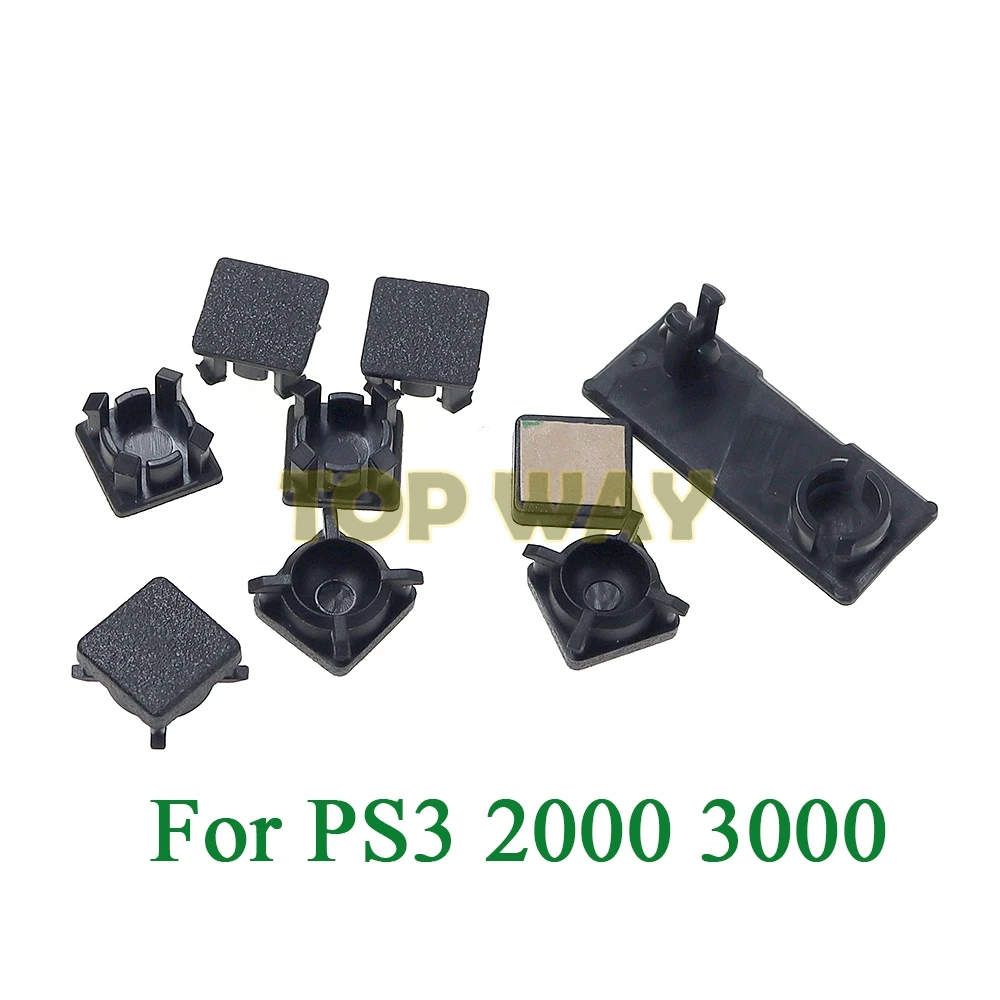 1 Juego de tapa de tornillo de botón de plástico, cubierta de pies de goma, juego de repuesto para PS3 Slim 2000 3000 4000 para controlador Sony Playstation 3 - imagen 4