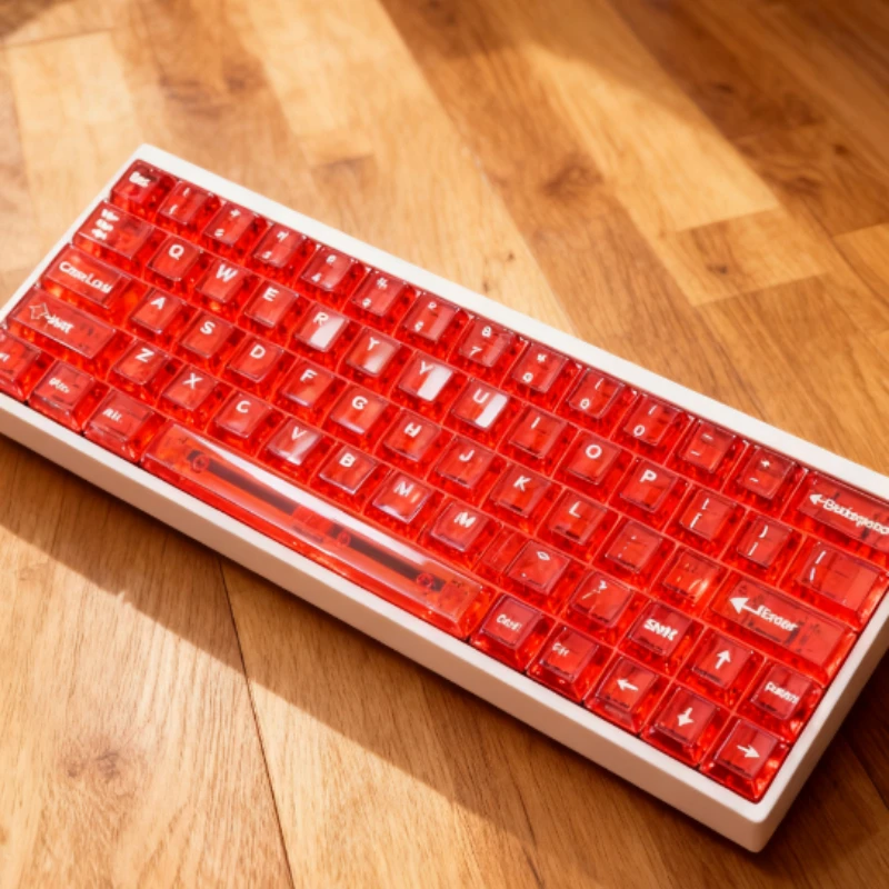 Teclas de teclado de PC transparentes, perfil Cherry, compatibles con teclados de diseño 61/68/75/87/980, 129 teclas de repuesto para bricolaje - imagen 5