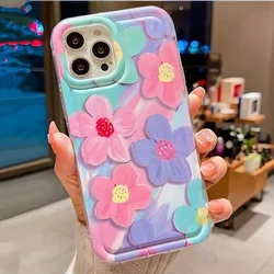 Funda transparente con estampado Floral colorido para iPhone 11, Funda para iPhone 15 12 13 14 Pro Max X XR XS Max 14 15 7 8 Plus