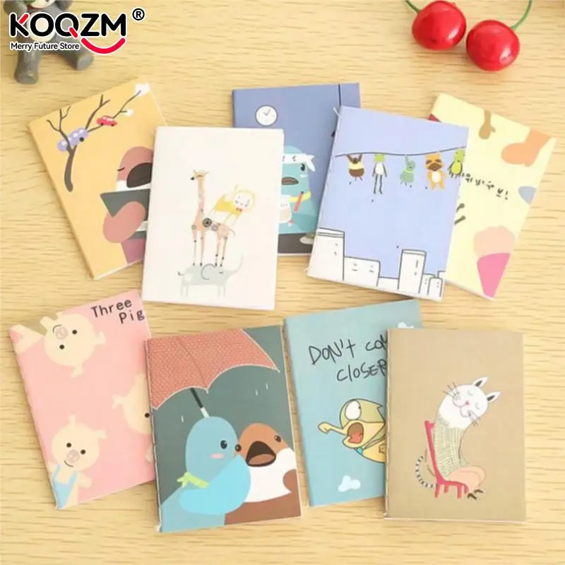 Bloc de notas Retro de 20 páginas/hoja, cuaderno de imagen de dibujos animados encantadores coreanos, Vintage para niños, papelería, altura: 8cm