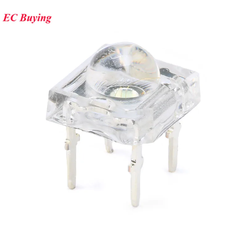 2 uds-100 Uds 5mm F5 piraña LED blanco rojo verde azul claro 5mm LED diodos emisores de luz 4 pines piraña LED Diodos brillo - imagen 5