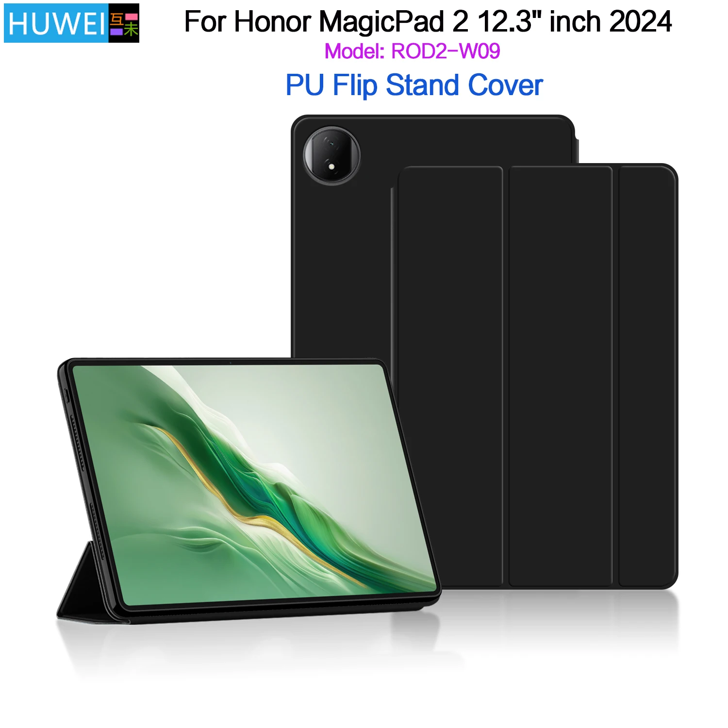 Funda HUWEI para Huawei Honor MagicPad 2, funda trasera de TPU suave con soporte de 12,3 pulgadas para Honor Magic Pad 2 MagicPad2 12,3, funda para tableta