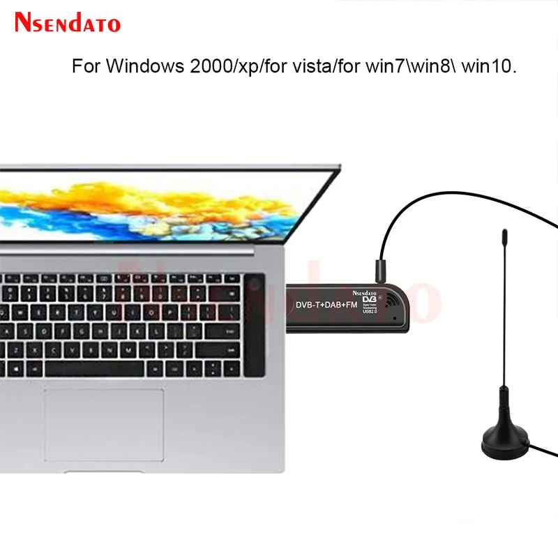 Receptor de sintonizador de TV Digital con antena, USB 2,0, DAB, FM, DVB-T, RTL2832U, FC0012, SDR, USB, envío directo - imagen 5