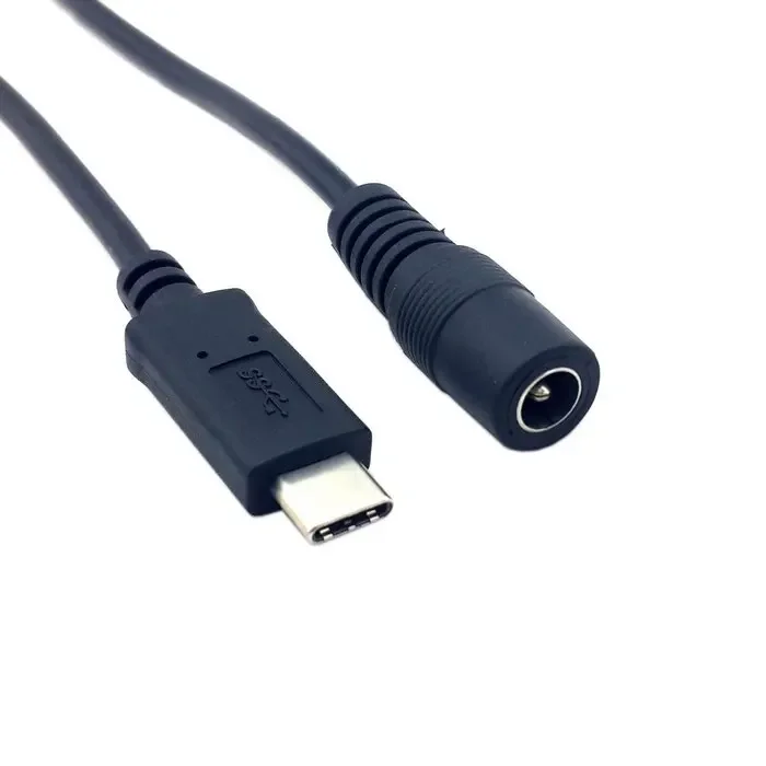USB 3,1 tipo C USB-C a DC 5,5 2,5mm Cable de carga de extensión de conector de alimentación para nuevo Macbook 10cm, envío gratis + número de seguimiento - imagen 2