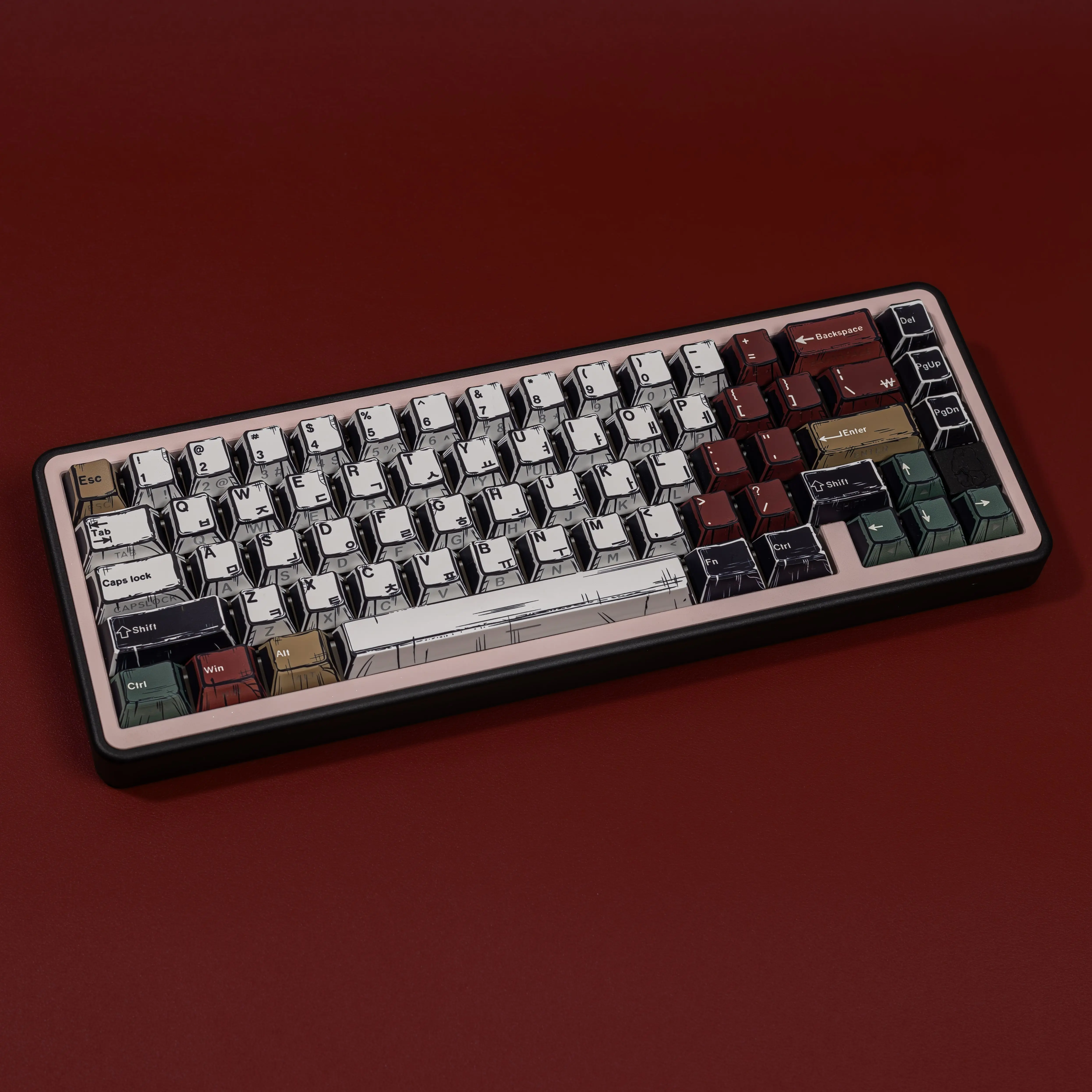 Teclas DE cereza PBT con doble impresión ISO FR ES DE coreano ruso doble disparo tinte Sub Keycap retroiluminado lateral para regalo DE teclado mecánico - imagen 2