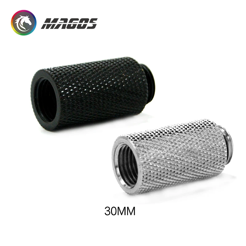 Accesorio extensor de 10mm, 15mm, 20mm, 30mm, 40mm, M-F G1/4, níquel negro/plateado para conector de refrigeración por agua de ordenador - imagen 5