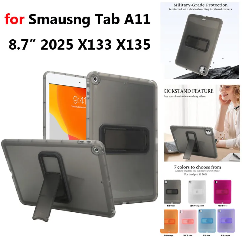 Funda para Smausng Galaxy Tab A11 2025 8,7 "X133 Tab A9 8,7 pulgadas X110 X115 A9 Plus A7 Lite A8 funda protectora suave de TPU transparente delgada