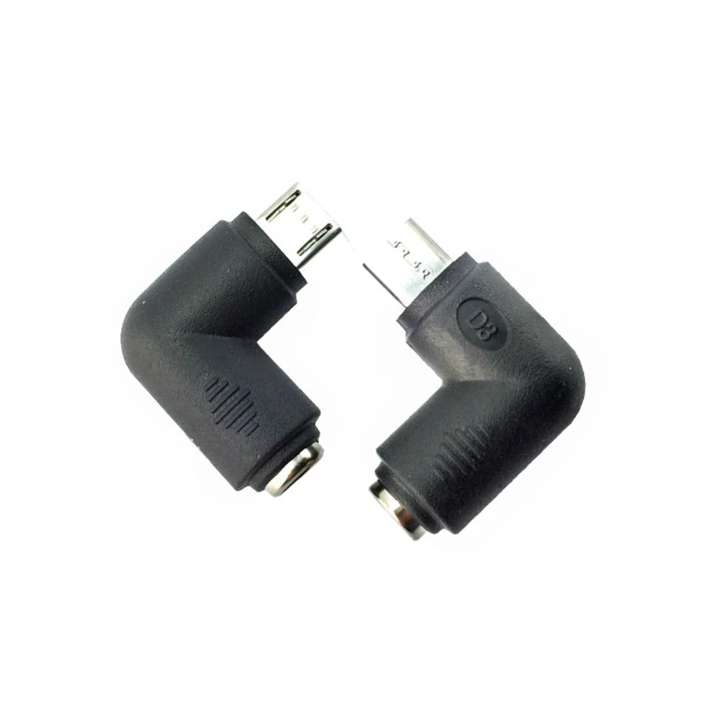 Adaptador macho de 90 grados DC5.5 * 2.1MM hembra a mirco USB/adaptador de interfaz CC a Android de codo - imagen 3