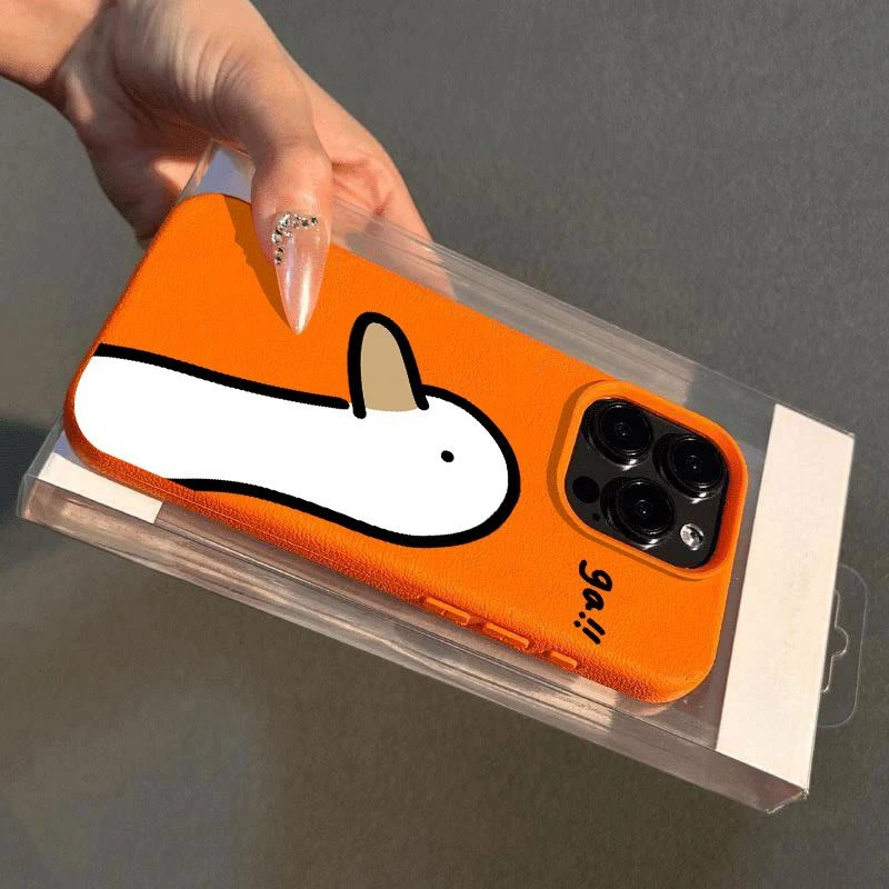 Funda de teléfono para iPhone 17 16 15 Pro Max 14 Plus 13 12 11 XS Max X XR 16E 17 Air regalo de moda para amante Linda funda de pato Simple - imagen 3