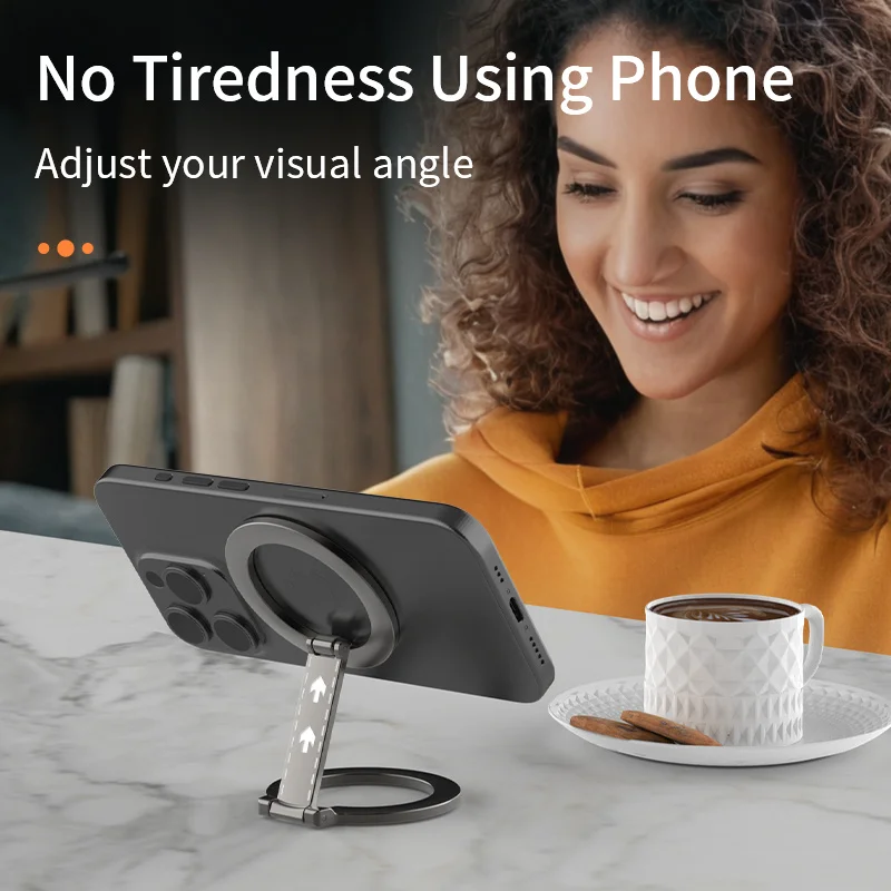 Soporte de anillo magnético doble de Metal para teléfono móvil, Compatible con iPhone 16 15 14 13 12 Series MagSafe, soporte extraíble para teléfono móvil - imagen 5