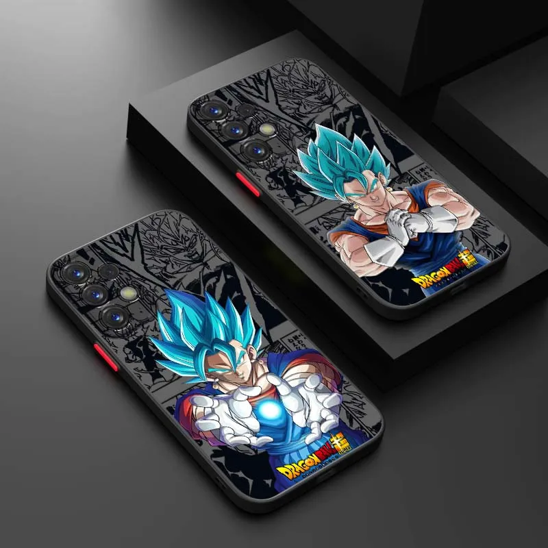 D-Dragon Ball Saiyan Anime para Samsung Galaxy A71 A55 A54 A51 A16 A06 A04e 5G funda de teléfono translúcida esmerilada